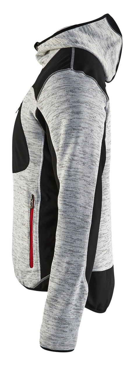 Blaklader 4940 Knitted Hoodie Jacket - Grey Melange/Black/Red - Trusted Gear Company LLC