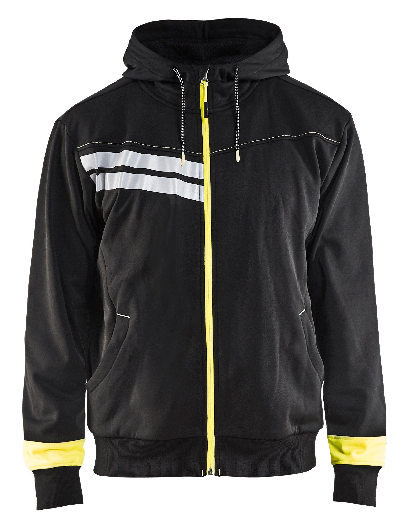 Blaklader 4958 Visibility Hoodie with Reflective Details - Black/Yellow Hi-Vis - Trusted Gear Company LLC
