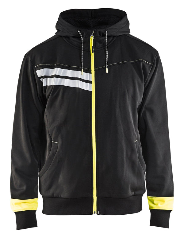 Blaklader 4958 Visibility Hoodie with Reflective Details - Black/Yellow Hi-Vis - Trusted Gear Company LLC