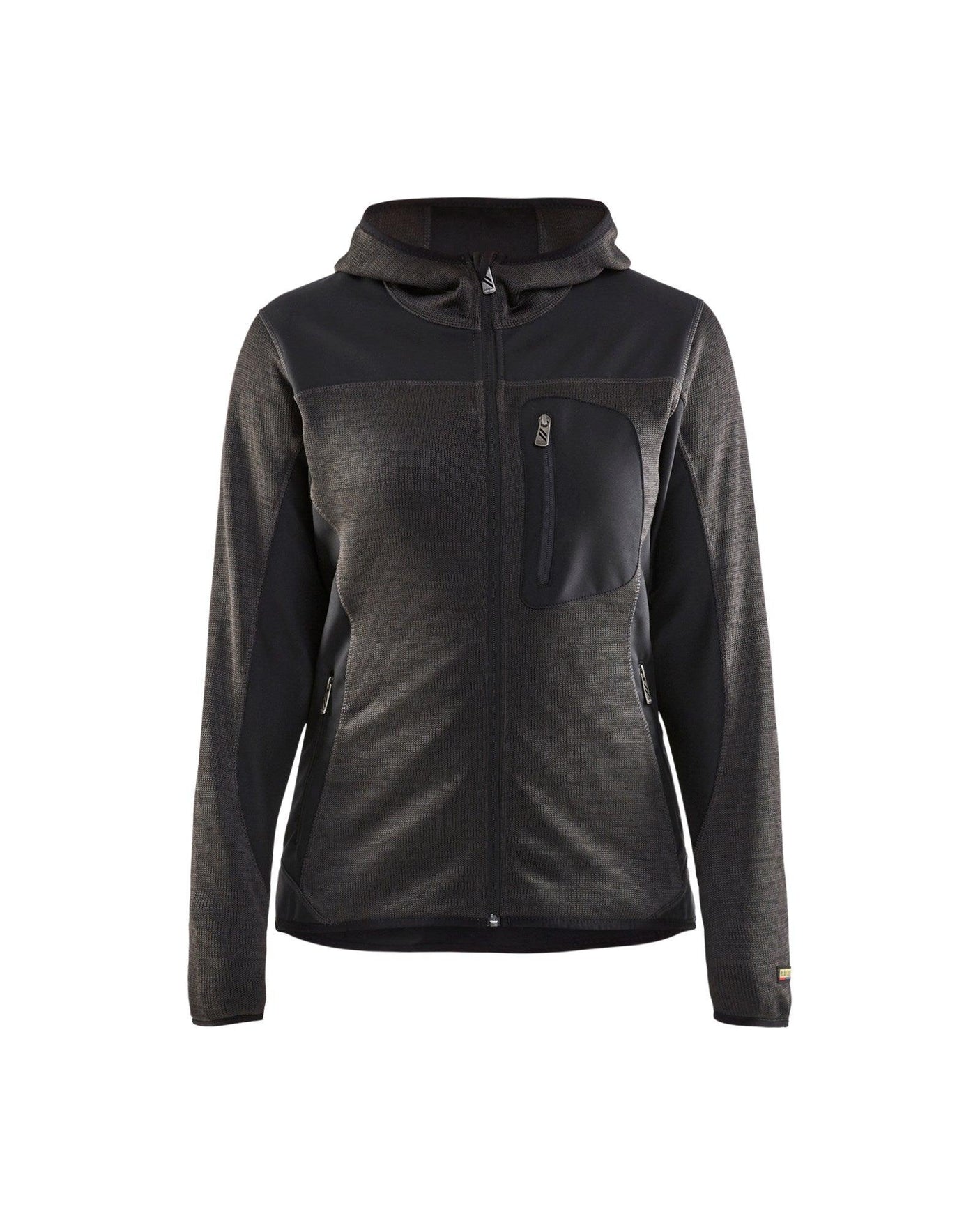 Blaklader 4976 Women's Knitted Hoodie Jacket - Dark Grey/Black - Trusted Gear Company LLC