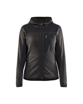 Blaklader 4976 Women's Knitted Hoodie Jacket - Dark Grey/Black - Trusted Gear Company LLC