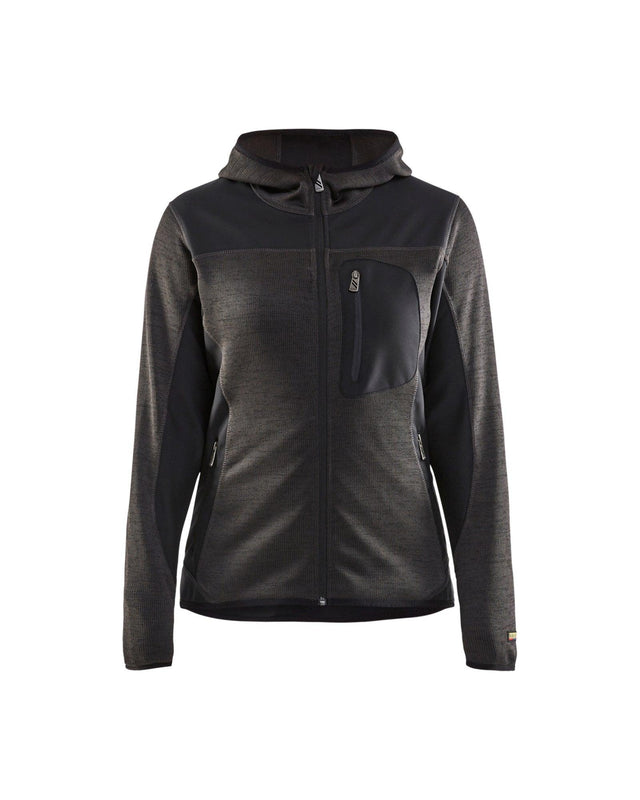 Blaklader 4976 Women's Knitted Hoodie Jacket - Dark Grey/Black - Trusted Gear Company LLC