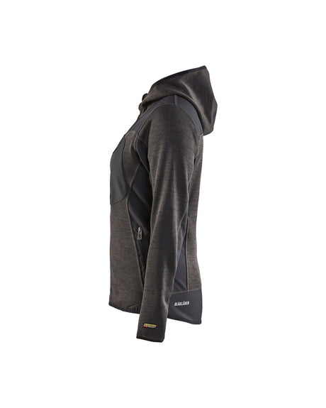 Blaklader 4976 Women's Knitted Hoodie Jacket - Dark Grey/Black - Trusted Gear Company LLC