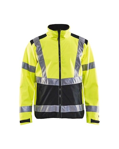 Blaklader 4977 Hi-Vis Water-Resistant Softshell Jacket - Yellow Hi-Vis/Black - Trusted Gear Company LLC