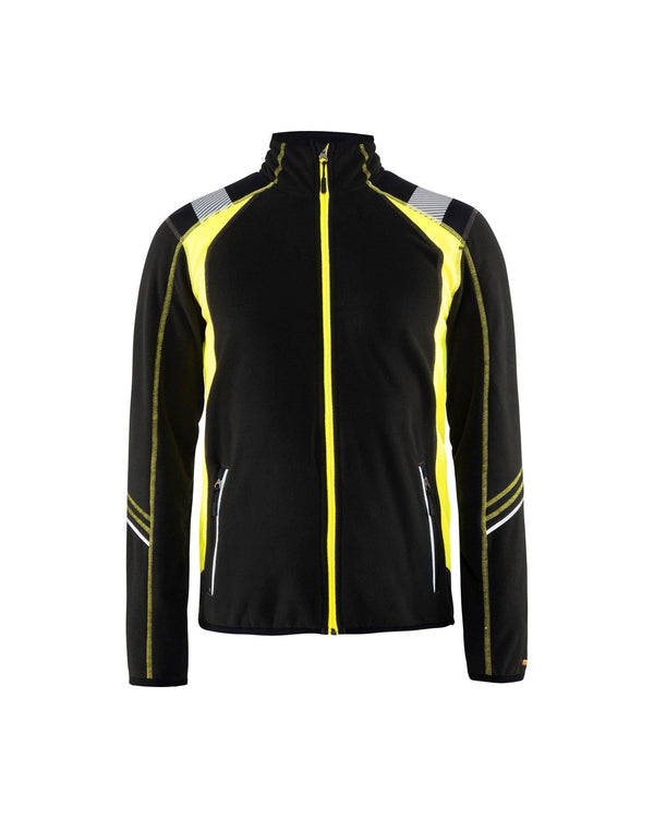 Blaklader 4994 Visibility Micro Fleece Jacket - Black/Yellow Hi-Vis - Trusted Gear Company LLC