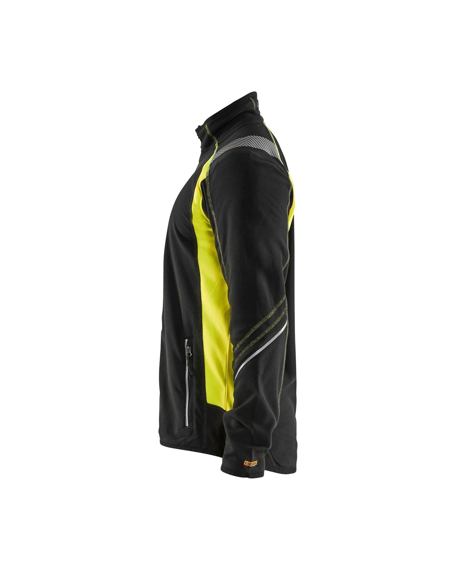 Blaklader 4994 Visibility Micro Fleece Jacket - Black/Yellow Hi-Vis - Trusted Gear Company LLC