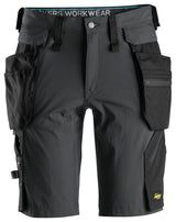 Snickers Workwear 6108 LiteWork Stretch Shorts + Detachable Holster Pockets - Navy/Black