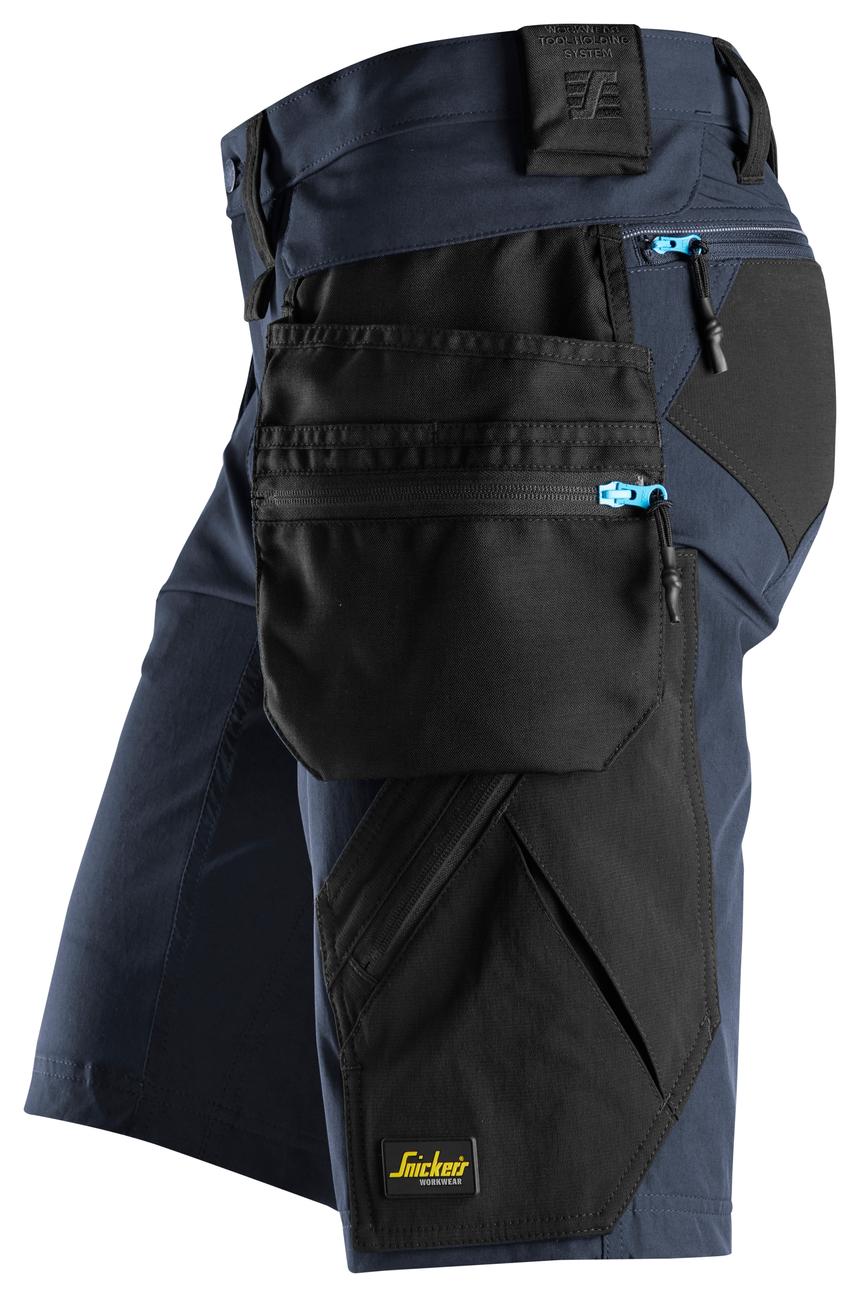 Snickers Workwear 6108 LiteWork Stretch Shorts + Detachable Holster Pockets - Navy/Black