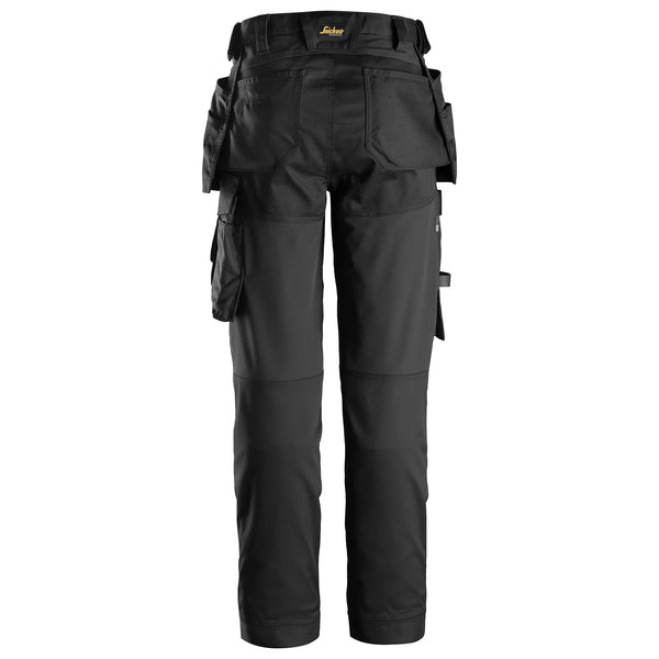 Snickers Workwear 6247 AllroundWork Women's Stretch Trousers+ Holster Pockets - Black/Black