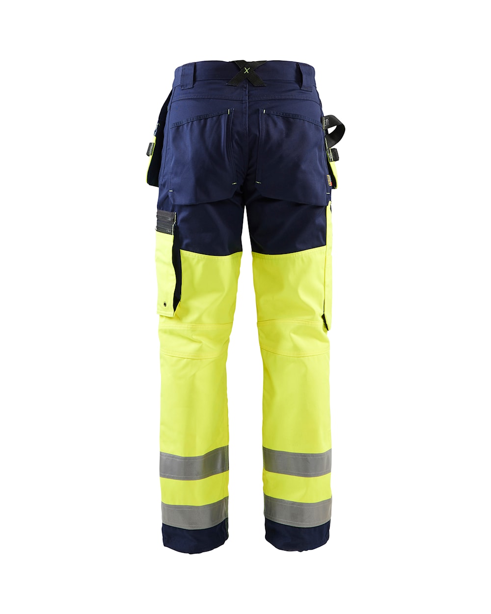 Blaklader 7160 Women's Hi-Vis Work Pants - Navy/Yellow Hi-Vis