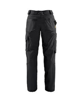 Back view of Blaklader 7169 women's utility pants highlighting the bellowed back pockets and reinforced leg hems.