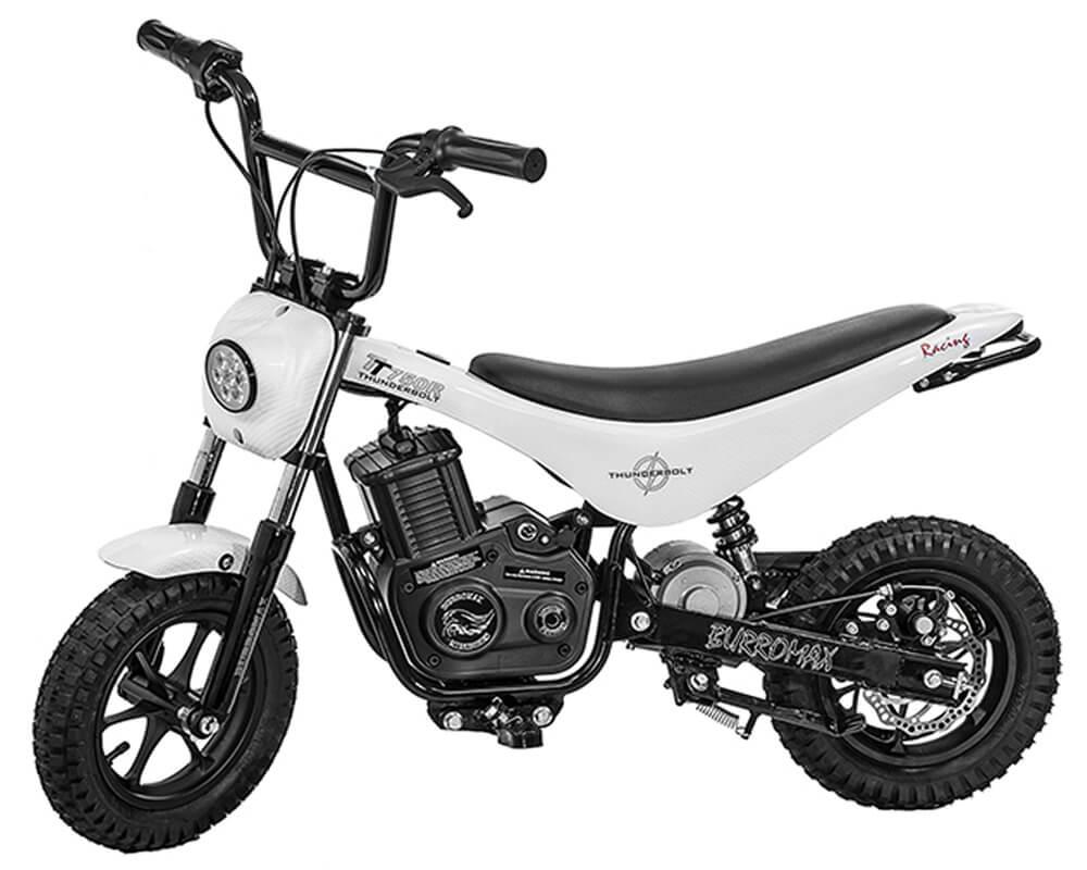 Burromax Electric Mini Bike TT750R Lithium Ion Powered (Color: Matte Black Carbon Fiber)