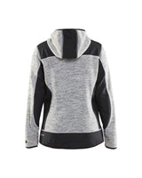 Blaklader 4931 Women's Knitted Hoodie Jacket - Grey Melange/Black/Red - Trusted Gear Company LLC