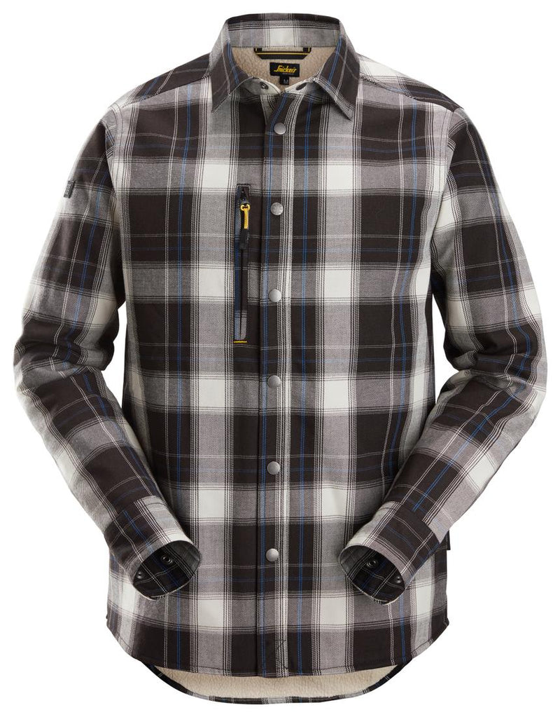 Snickers Workwear 8522 AllroundWork Lined Shirt - Black/Bone White