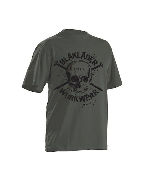 Blaklader 9024 Skull T-Shirt - Antique Moss - Trusted Gear Company LLC