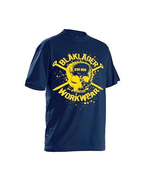 Blaklader 9024 Skull T-Shirt - Navy Blue - Trusted Gear Company LLC