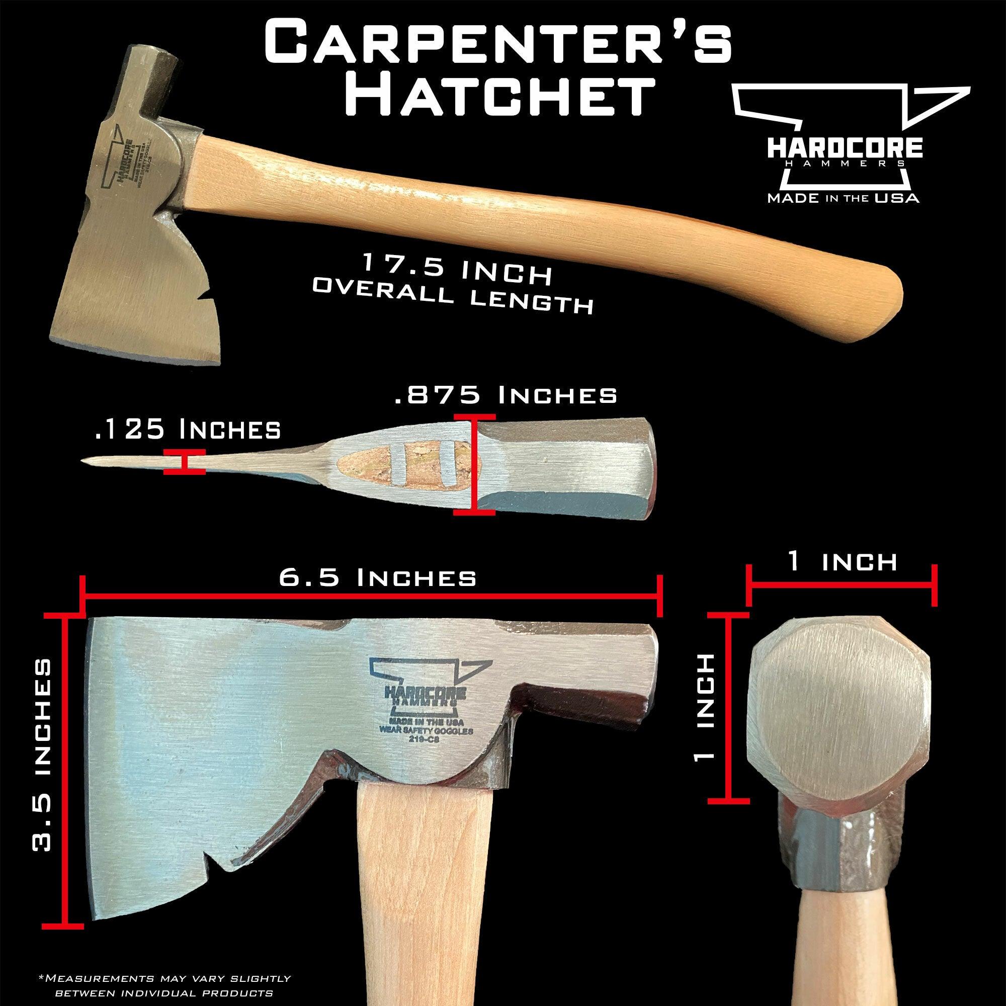 Hardcore Carpenter Hatchet - Natural Hickory - Trusted Gear Company LLC