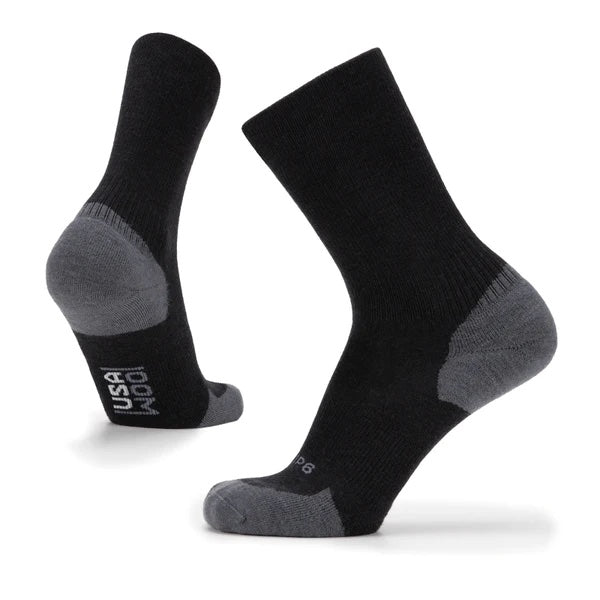 Grip6 Merino Wool Crew Sock - Black