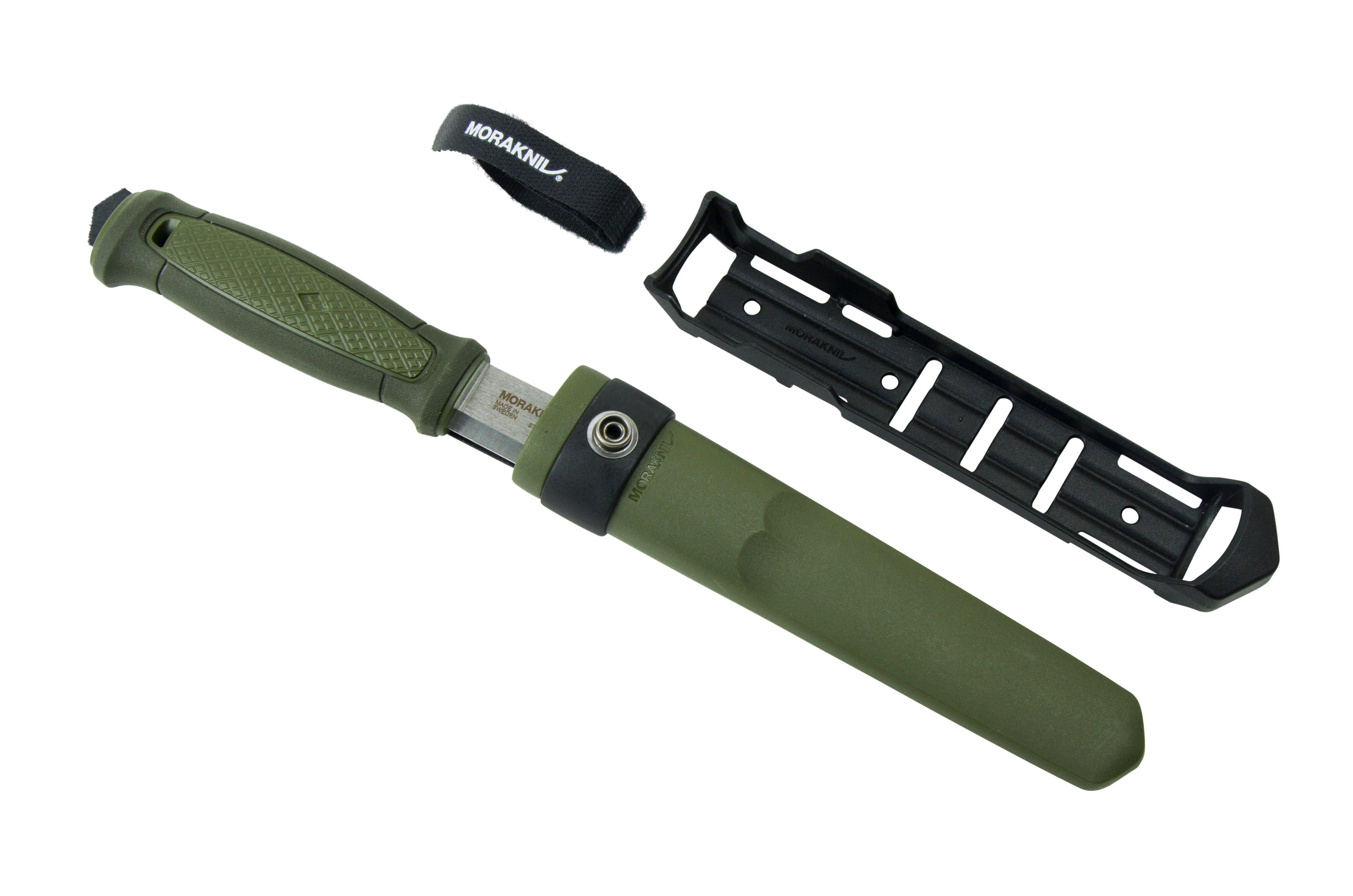 Morakniv Kansbol Utility Knife Fixed Blade Knife 4.3 12C27 with Survival  Kit, OD Green TPE Handle, Polypropylene Sheath - KnifeCenter - M-13912