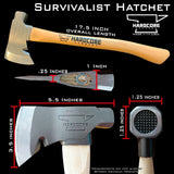 Hardcore Blackened Survivalist Hatchet - Midnightmare Blue - Trusted Gear Company LLC