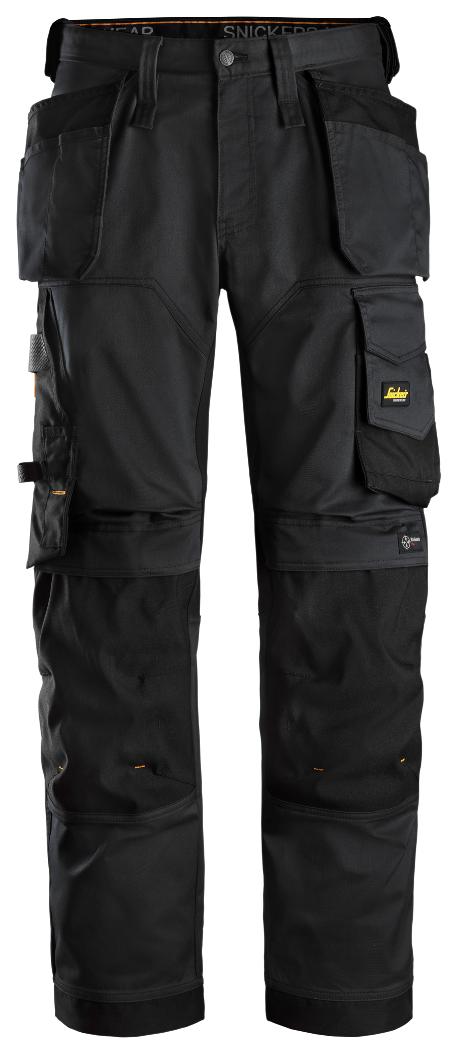 Snickers Workwear U6251 AllroundWork Stretch Loose Fit Work Pants + Holster Pockets - Black/Black